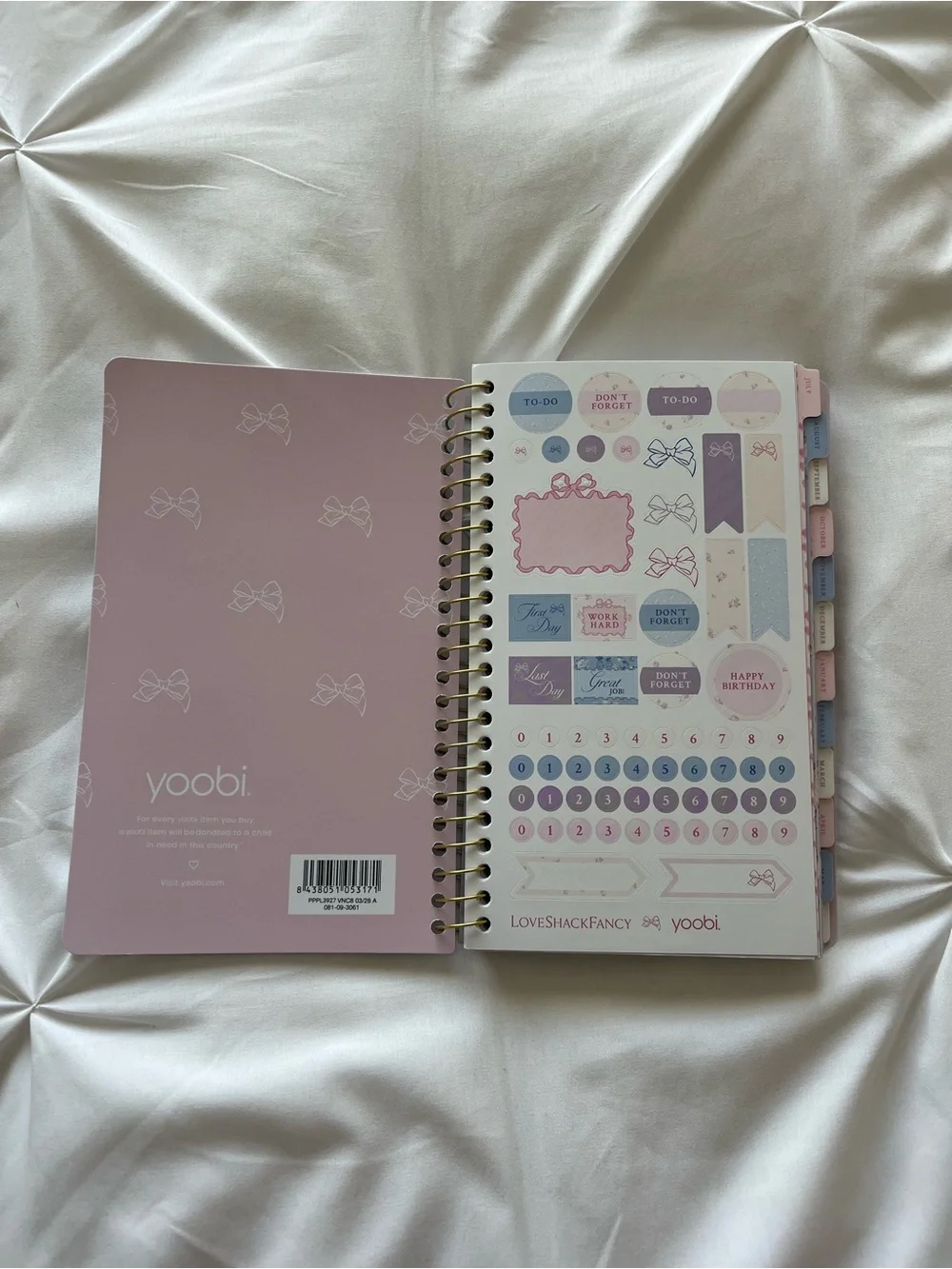 SHIPS DAILY! LoveShackFancy Target Yoobi Monthly Weekly Student Planner 5x8 Blue
